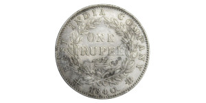 Victoria Queen, One Rupee - 1840, Continuous Legend # 10