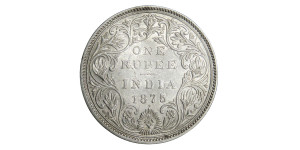 Victoria Queen, One Rupee -1875 # lots 4