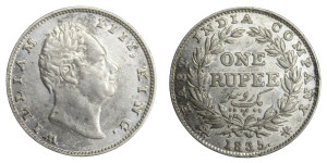 East India Company, William IIII, One Rupee - 1835