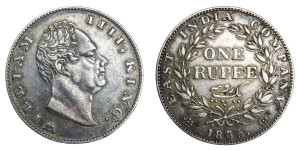 East India Company, William IIII, One Rupee - 1835 # 2