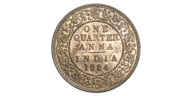 George V King, One Quarter Anna-1924 # lots 9