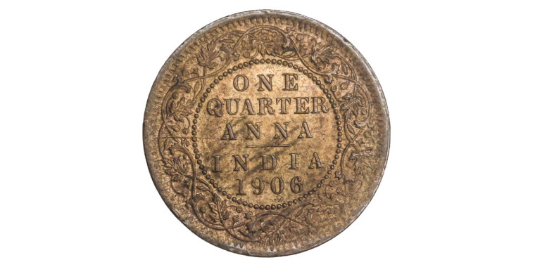 Edward VII King Emperor, One Quarter Anna - 1906 # 2