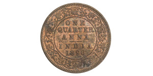 Victoria Empress, One Quarter Anna-1896 # lots 13