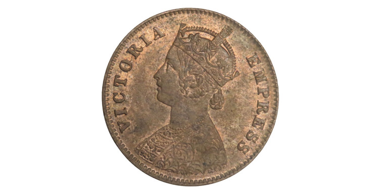 Victoria Empress, One Quarter Anna-1896 # lots 13