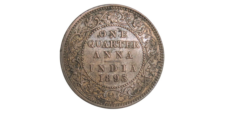 Victoria Empress, One Quarter Anna-1893