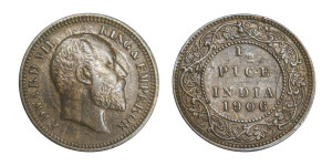 Edward VII King & Emperor, 1/2 PICE - 1906 # Lot 11