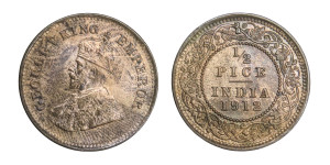 George V King, 1/2 PICE -1912 # lots 5