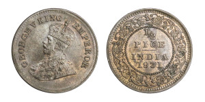 George V King Emperor, 1/2 PICE - 1931