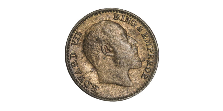 Edward VII King & Emperor, 1/12 ANNA - 1907 # 2