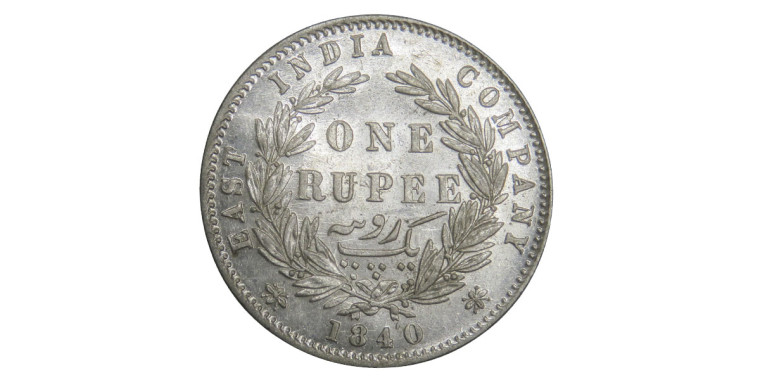 Victoria Queen, One Rupee - 1840 # 29