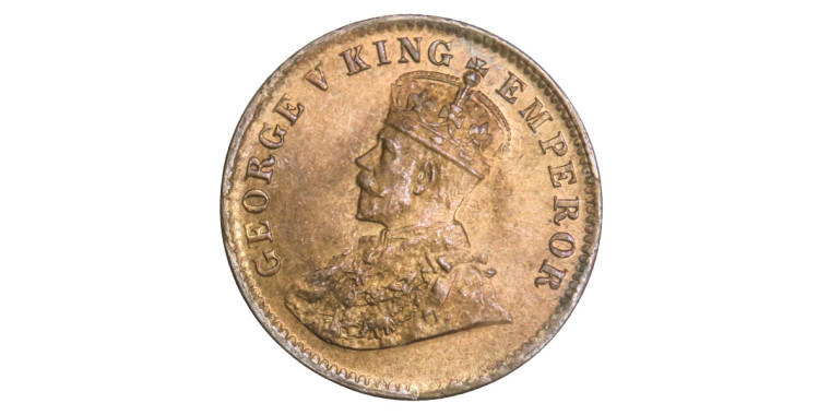 George V King, One Quarter Anna -1912 # 5