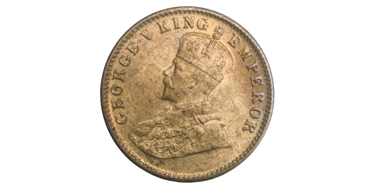 George V King, One Quarter Anna -1912 # 7