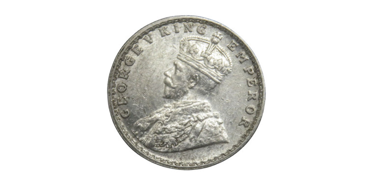 George V King Emperor, Half Rupee - 1919 # 2