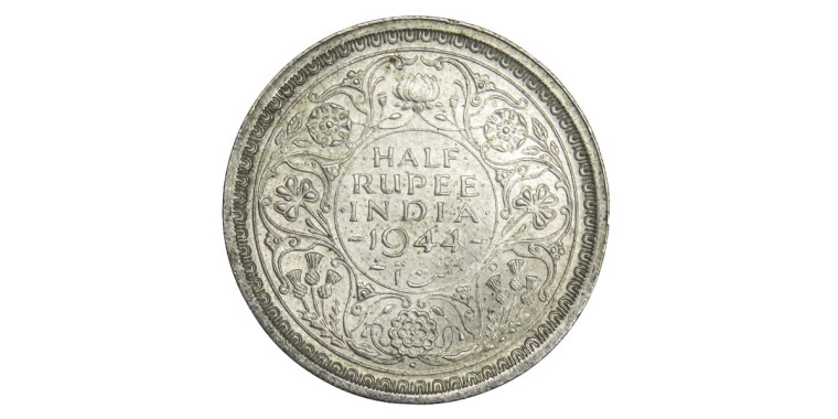 George VI King Emperor, Half Rupee - 1944