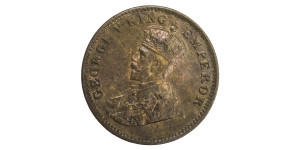 George V King Emperor, One Quarter Anna -1918 # Lot 8