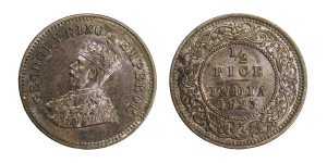 George V King Emperor, 1/2 Pice -1923