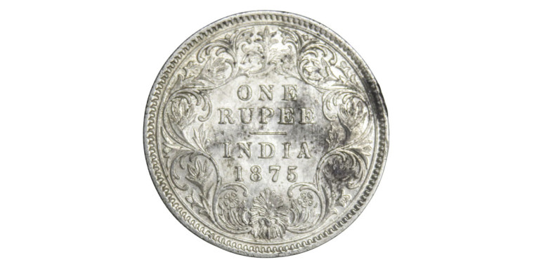 Victoria Queen, One Rupee -1875 # lots 5