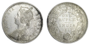 Victoria Empress, One Rupee-1877 # lots 8