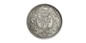 George V King Emperor, Half Rupee - 1914