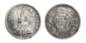 George V King Emperor, Half Rupee - 1913 # Lot 4