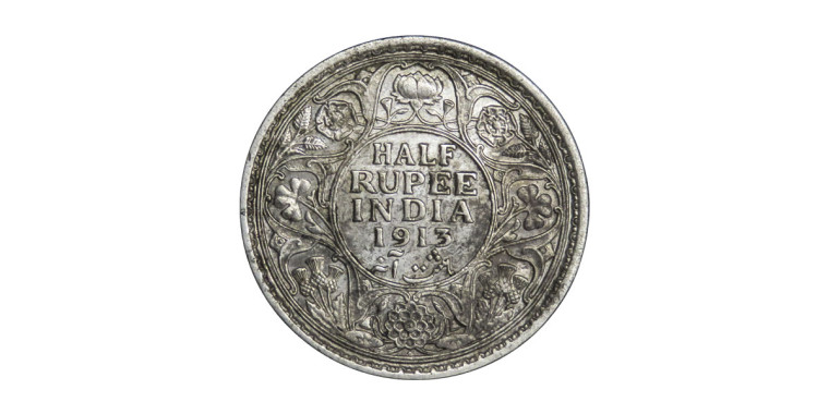 George V King Emperor, Half Rupee - 1913 # Lot 4