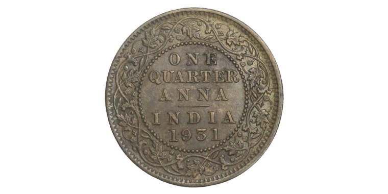 George V King Emperor, One Quarter Anna - 1931 # Lot 7