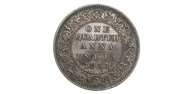 George V King Emperor, One Quarter Anna - 1931 # Lot 8