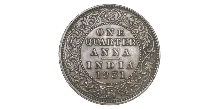 George V King Emperor, One Quarter Anna - 1931 # Lot 10