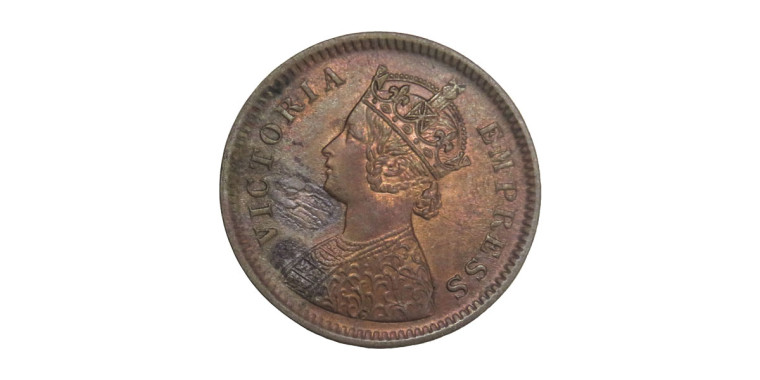 Victoria Empress, 1/2 PICE - 1886