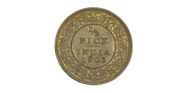 Edward VII King & Emperor, 1/2 Pice - 1903 # 4