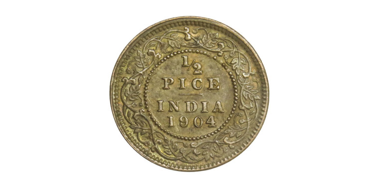 Edward VII King & Emperor, 1/2 PICE - 1904 # 6