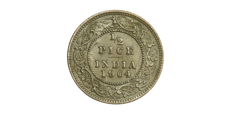 Edward VII King & Emperor, 1/2 PICE - 1904 # 7