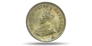 George V King Emperor, 1/2 PICE -1929 # 2