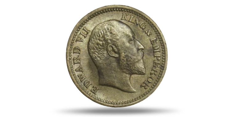 Edward VII Ghost Emperor, 1/2 PICE -1905 # 15