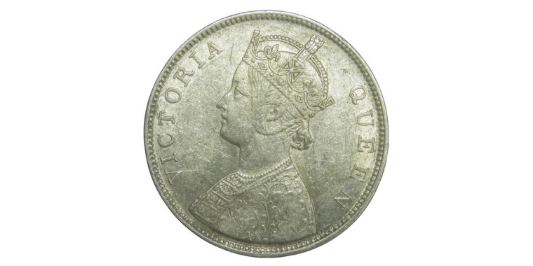 Victoria Queen, One Rupee - 1862- 0/3 DOT