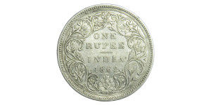 Victoria Queen, One Rupee - 1862 # 3-  0/3 DOT