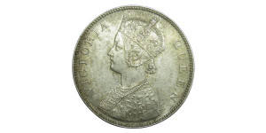 Victoria Queen, One Rupee - 1862 - 2/0 DOT