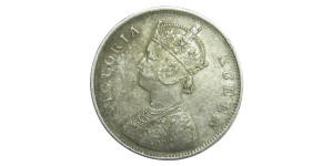 Victoria Queen, One Rupee - 1862 # 5