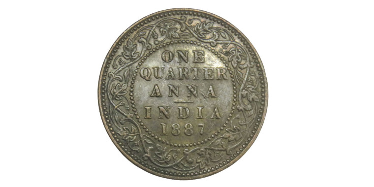 Victoria Empress, One Quarter Anna -1877 # lots 17