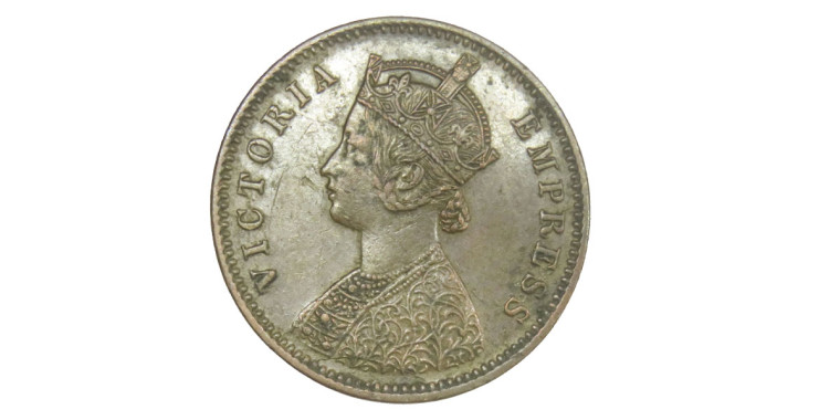 Victoria Empress, One Quarter Anna -1883 # lots 34