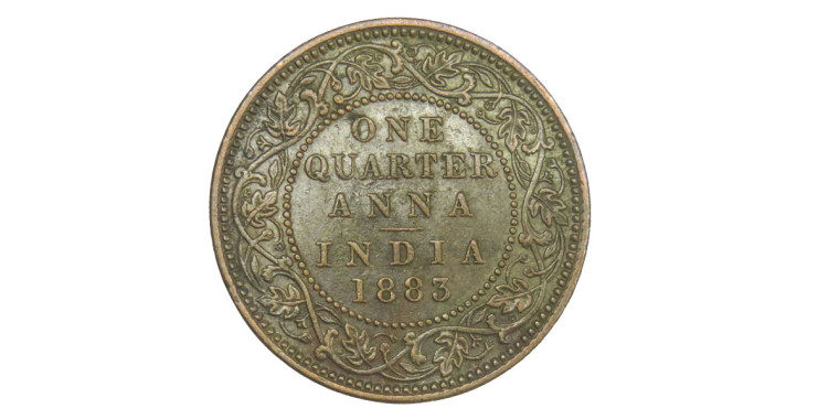 Victoria Empress, One Quarter Anna -1883 # lots 35