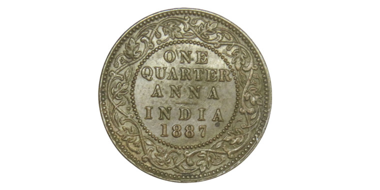 Victoria Empress, One Quarter Anna -1887 # lots 6