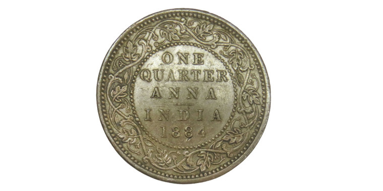 Victoria Empress, One Quarter Anna -1884 # lots 20