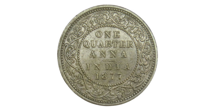 Victoria Empress, One Quarter Anna -1877 # lots 19