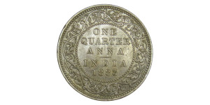 Victoria Empress, One Quarter Anna -1883 # lots 36