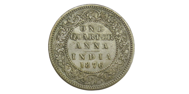 Victoria Empress, One Quarter Anna -1876 # lots 13