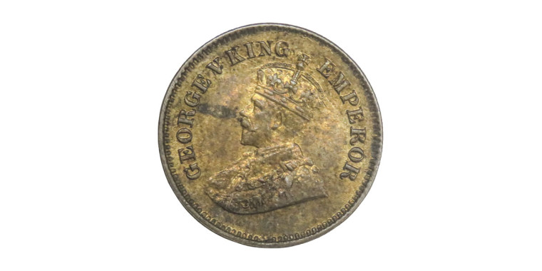 George V King Emperor, 1/2 PICE -1922 # 2