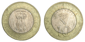 10 Rs 6' O Clock Rotation Error Coin 