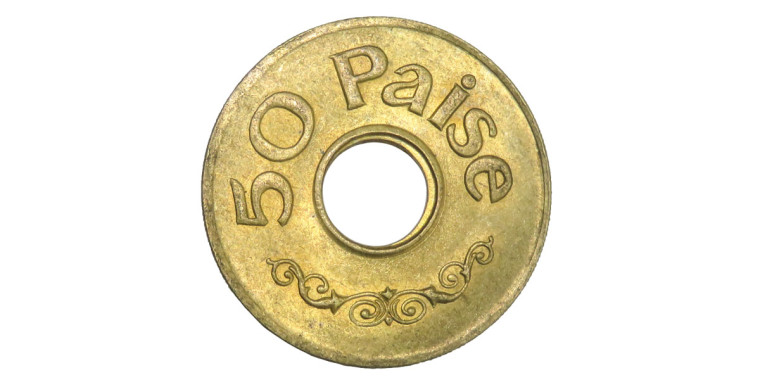 Brass Fifty Paise Cash Token of I.G Mint